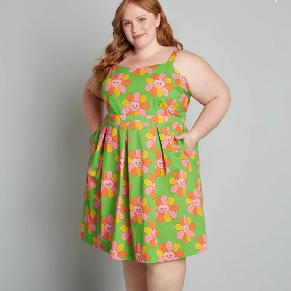ModCloth x Marisol Muro Nothing Beats Pleats Fit And Flare Dress 22W